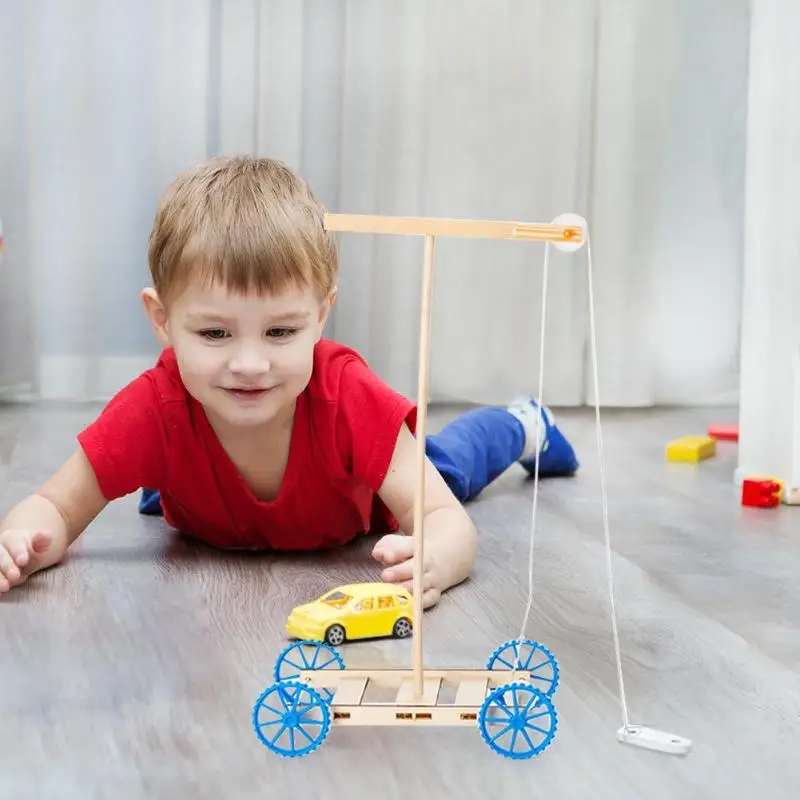 Гравитационная модель автомобиля DIY Детская игрушка образование научный эксперимент деревянная доска искусство ремесла DIY игрушки подарок для детей