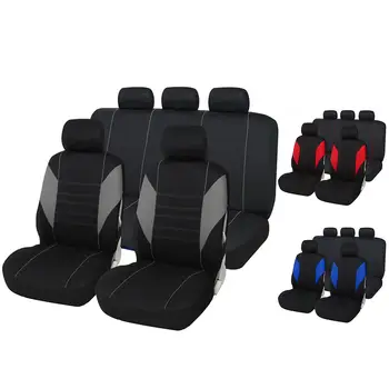 

9PCS/Set Universal Car Seat Covers Mesh Sponge Interior Accessories Full Cover Set For Car/Truck/Van