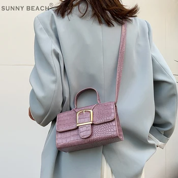 

Luxurious Crocodile pattern PU Leather Crossbody Bags For Women Shoulder Handbags Female Totes Lady Fashion Cross Body Bag