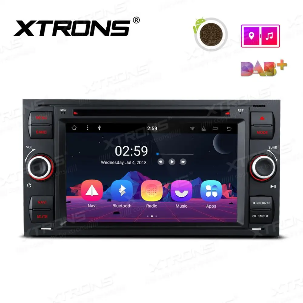 XTRONS " Android 8,1 Восьмиядерный автомобильный стерео dvd-плеер радио gps навигация для FORD Focus II C-Max 2005 2006 2007 Fusion Transit