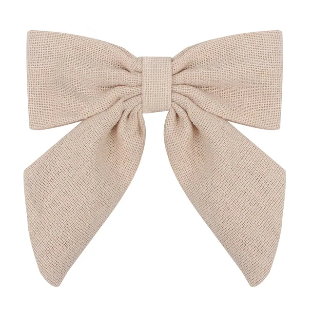 2021 New Solid Cotton Hiar Bows With Clip For Baby Girls Hair Clips Barrettes Hairpins Hair Accessories Kid Handmade заколки 1 PCS