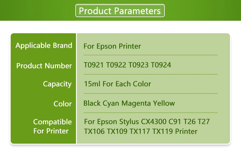 Plavetink 8 шт. 92 92N картридж для принтера T0921 T0921N совместимый для Epson Stylus C91 CX4300 T27 принтер с чипом