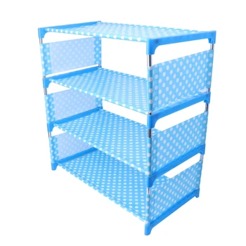 

Shoes Rack Organizer Shelf 4-Tier Shoe Tower Shelf Storage Cabinet Nonwoven Shelf