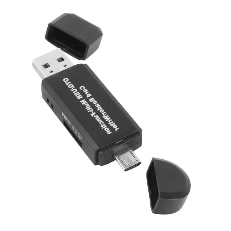 2 в 1 USB OTG кардридер USB2.0 карта памяти телефон удлинитель-переходник для ПК небольшой размер легкий вес легко носить с собой