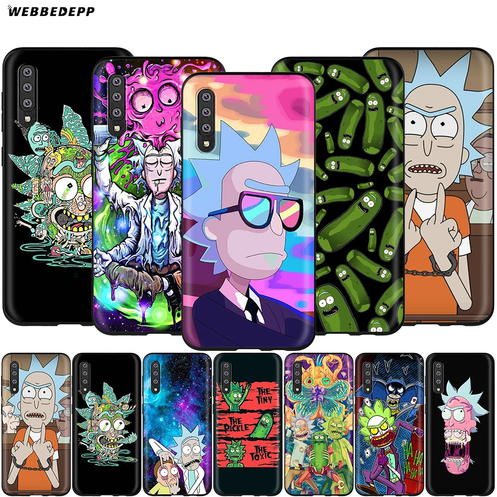 

Webbedepp Ricky Morty Art Case for Samsung Galaxy S7 S8 S9 S10 Plus Edge Note 10 8 9 A10 A20 A30 A40 A50 A60 A70