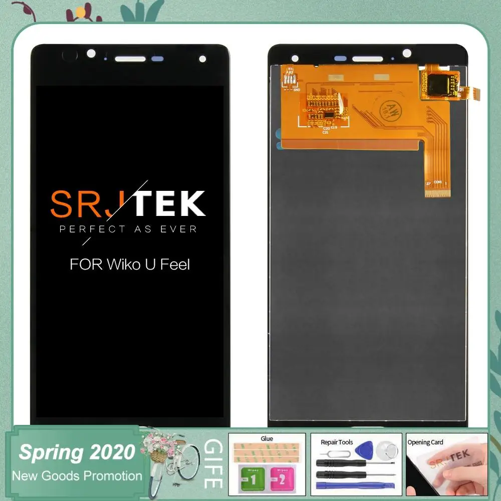 

100% Tested 5" For Wiko U Feel LCD Touch Screen Digitizer Assembly Replaces for Wiko U Feel/U Feel Lite LCDs Display Glass Panel