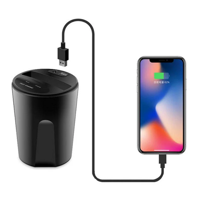 Быстрое беспроводное автомобильное зарядное устройство для samsung S9 S8 Note10 9 Qi Беспроводная зарядка Автомобильная чашка для iPhone XsMax/Xr/8 plus 10 Вт Универсальная