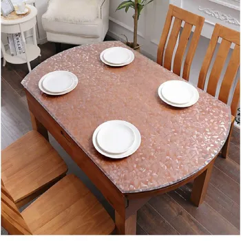 

3.0mm Rose Cosmos Soft Thick Tablecloth Waterproof Heat Resistant PVC Tablecloth Dining Table Coffee Table Round Tablecloth