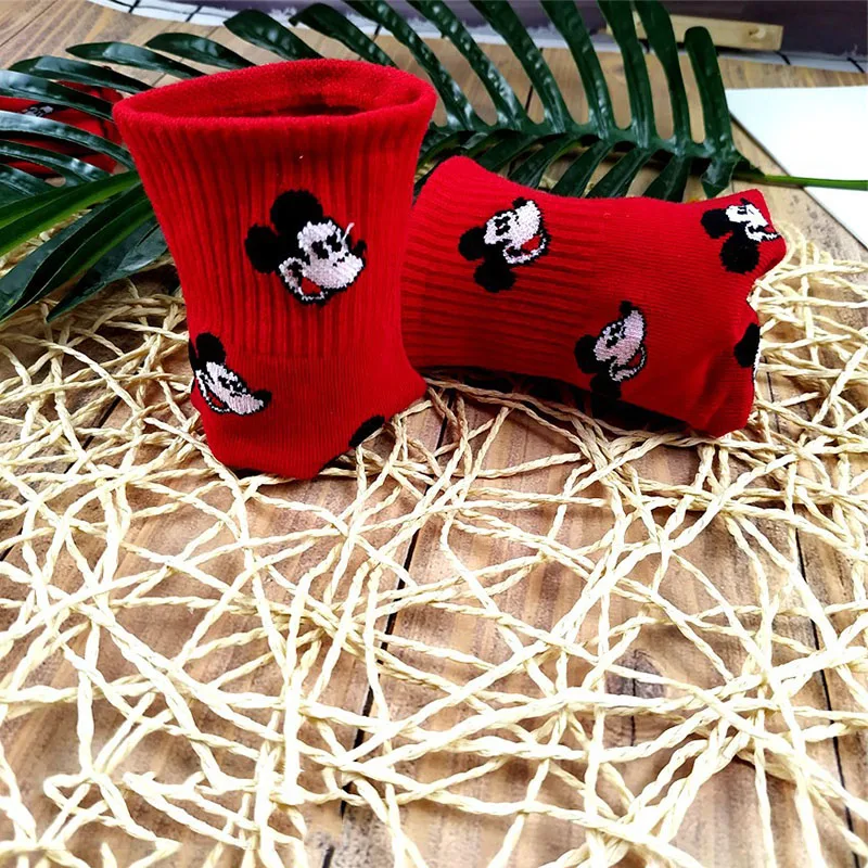 Модные хлопковые детские носки disney; сезон осень-зима; носки с милым рисунком; теплые Дышащие Детские носки; подходит для От 2 до 12 лет; 5 пар/лот