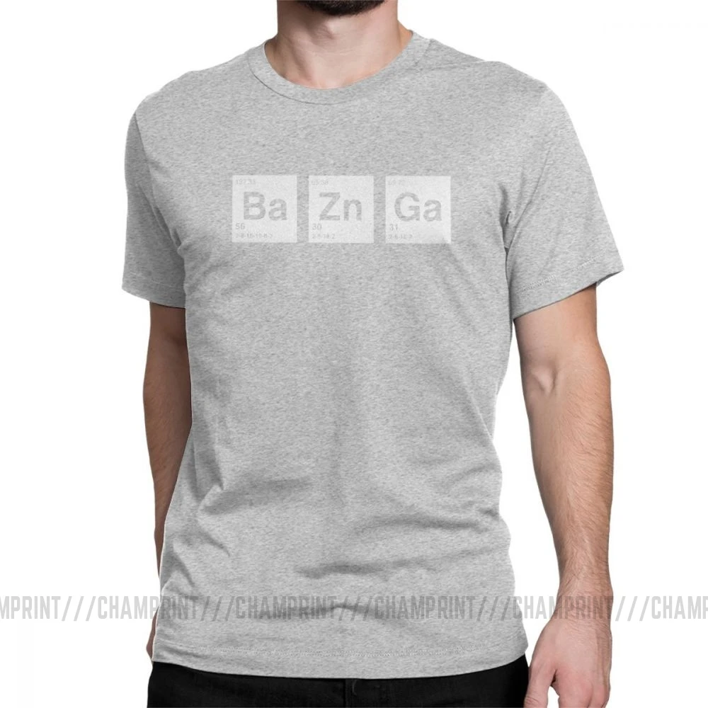 Мужские футболки с надписью «The Big Bang Theory Breaking Bad Bazinga», топы Sheldon Cooper Geek TBBT, футболка с коротким рукавом, футболка с идеей подарка - Цвет: Серый
