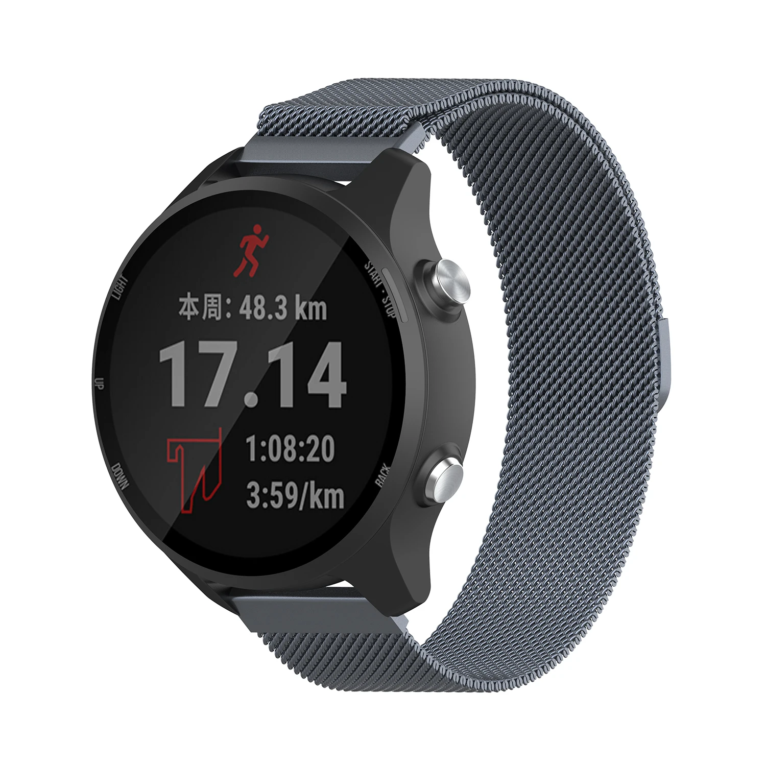 Ремешок для Garmin Forerunner 245 м ремешок 20 мм Высокое качество Миланская нержавеющая сталь металлический магнитный всасывающий сменный Браслет - Цвет: A5