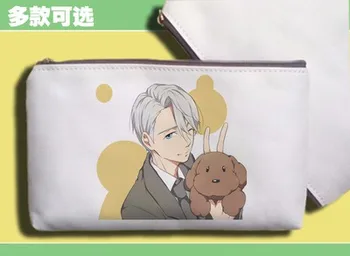 

2017 Cheap Yuri!!! On Ice Victor Nikiforov Yuri Katsuki Yuri Plisetsky Pencil Bag School Handbag Cosplay Gifts