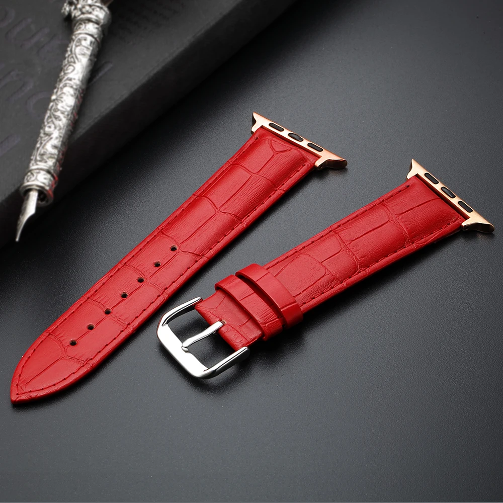 Ремешок из натуральной коровьей кожи для Apple Watch 38 мм 42 Series 1 2 3|strap for apple watch|watchband