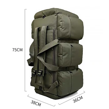 Large Capacity Men's Travel Bags Canvas Military Tactical Backpack Waterproof Hiking Climbing Camping Rucksack Bags 6
