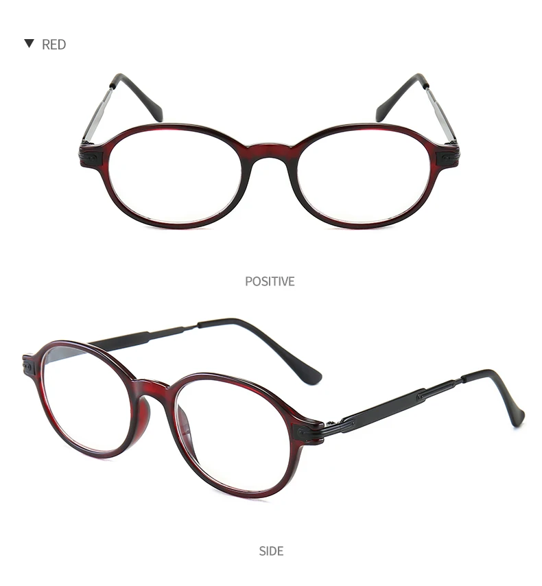 VCKA New Anti Blue-Ray Reading Glasses Resin lenses plastics frame Men and women Prescription glasses+1.0+1.5+2.0+2.5+3.0+3.5 - Цвет оправы: 2