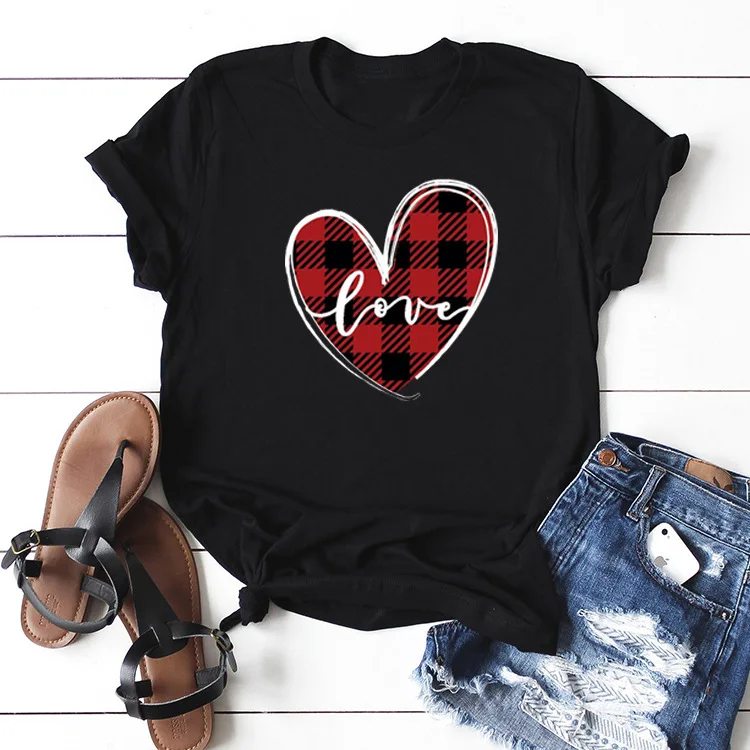 

Love T Shirt Plus Size Valentine's Day Tee Men Harajuku Graphic T Shirts Aesthetic Letter Clothing Casual 2020 Fashion