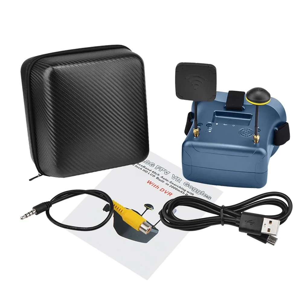 

1pcs LS-800D 5.8G 40CH 5inch/4.3inch HD DVR Video FPV Goggles for RC Racing Drone Quadcopter Multi-copter Transmission