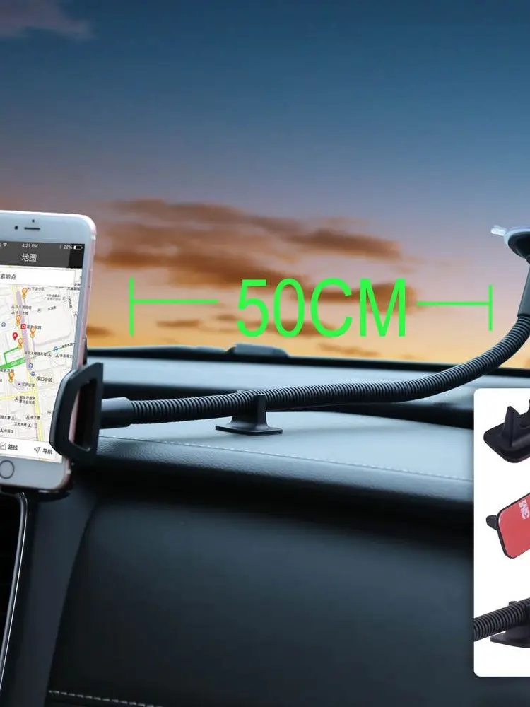 phone holder for desk Windshield Car Phone Mount Universal Cell Phone Holder Car Long Arm Holder for iPhone Xs Max R X 8 Plus 7 Plus 6S Samsung Galaxy folding desktop phone stand