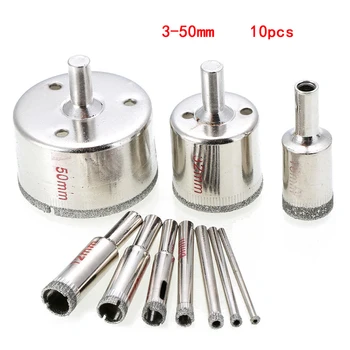 

Ceramic Good Performance Drill Bit Tool Set Nickel Plated Diamond Tool Grass Easy Replacement Hole Saw Marble Tile Kit 3-50mm
