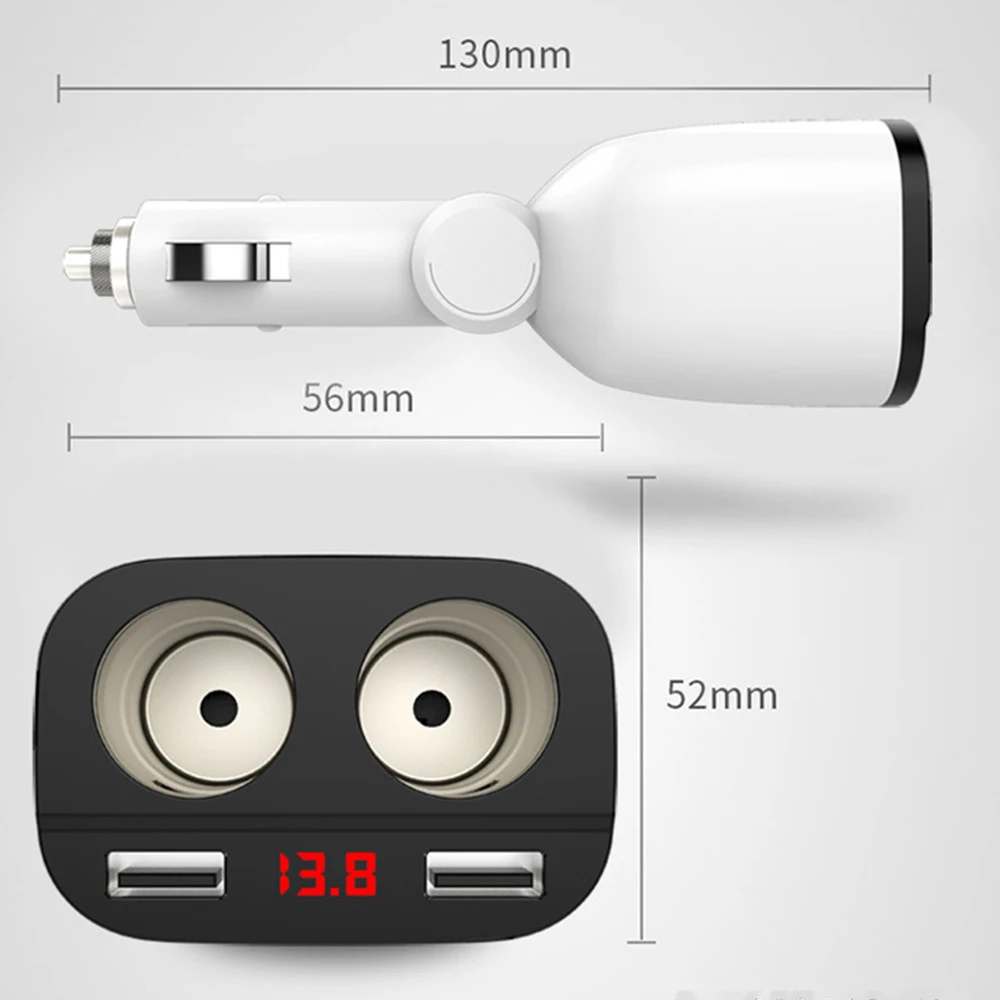 12-24V 3.1A Dual Usb Автомобильное зарядное устройство розетка для автомобильного прикуривателя Универсальный USB адаптер Автомобильное зарядное устройство для всех смартфонов