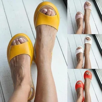 

New Summer Fashion Women Sandals Rome Slip-On Breathable Non-slip Shoes Woman Slides Solid Casual Female Flip Flops