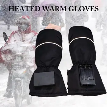 

Motorcycle Heated Gloves Warm Finger Mittens Night Reflective Outdoor Thermal Insulate Gloves For Climbing Skiing Hiking