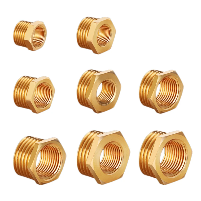 Brass Reducer Pipe Fittings Bsp 1 4 3 8 1 2 3 4 1 Male X Female Threaded Reducing Bushing Adapter Coupler Connector Pipe Fittings Aliexpress