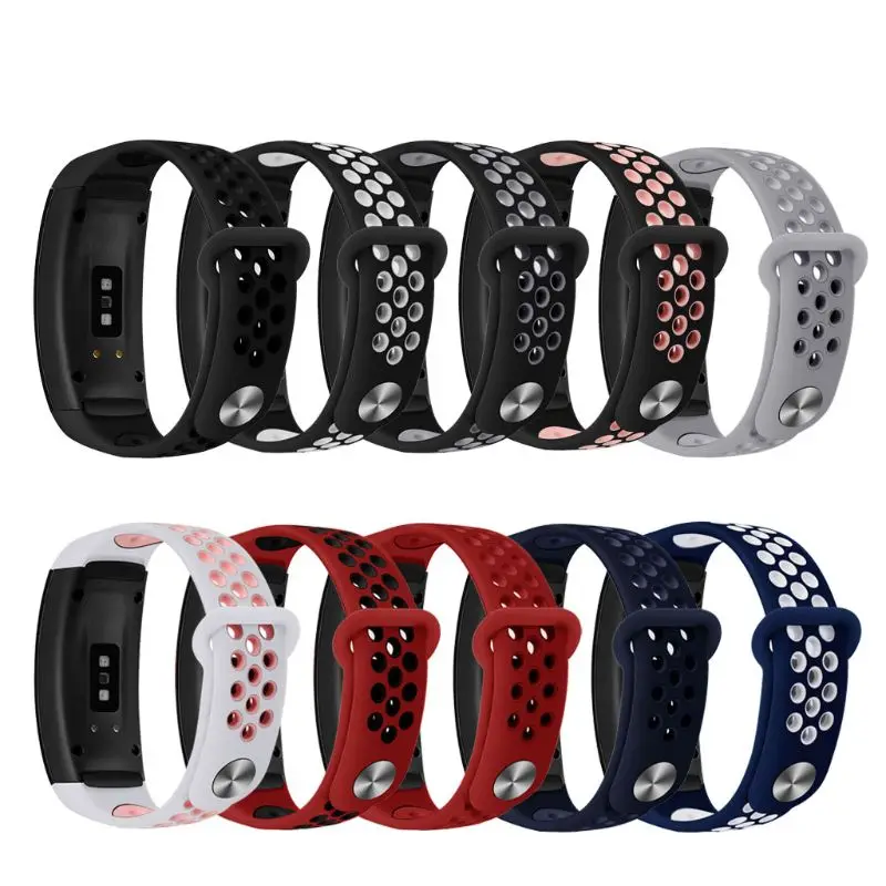 

Two-Color Soft Silicone Wrist Strap Sports Watchband Bracelet Replacement for Samsung Gear Fit 2/Fit 2 Pro SM-R360 Smart Watch