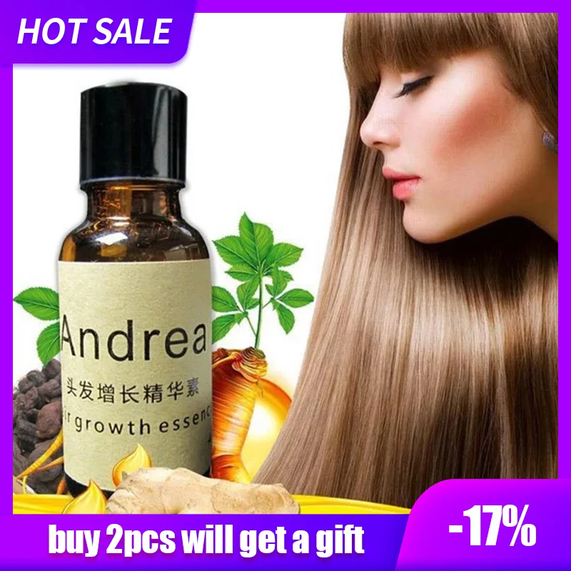 Hair Growth Serum 20ml Andrea Hair Fast Hair Growth Essentielle Herbal Keratin Dense Alopecia Loss Liquid Ginger Sunburst Yuda Pilatory Oil