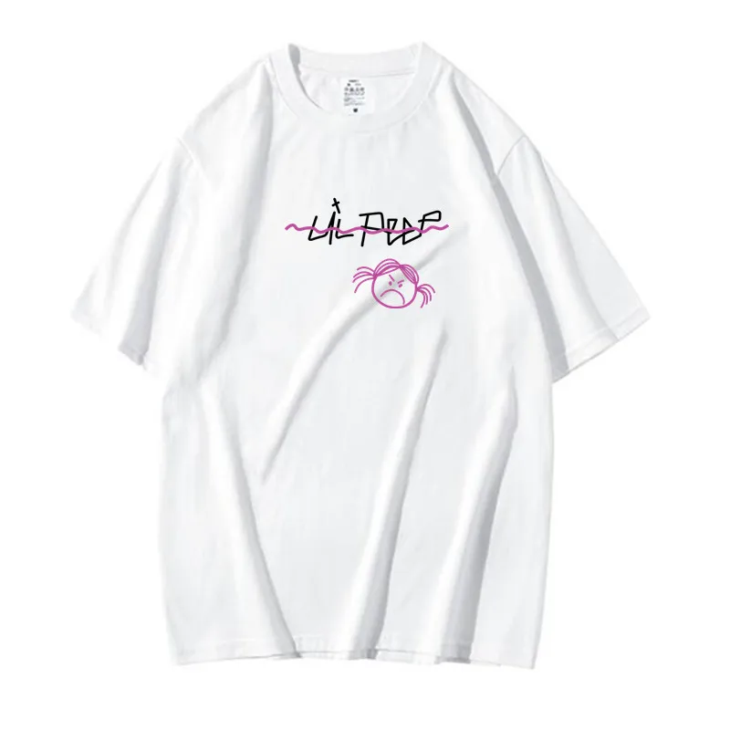 

2020New style hot search European and American trend lil peep rap Street loose large round neck men(women) Short Sleeve T-Shirt