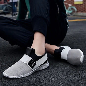 

Fashion Casual Shoes Men Sneakers All Mens Flyknit Slipon Black Shoes Male Loafers Air Mesh Krasovki Sapatos De Mujer Big Size48