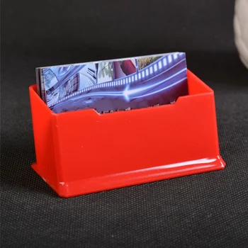 

1pcs New Colorful Desk Shelf Box Storage Acrylic Plastic Transparent Desktop Business Card Holder Drop Shipping