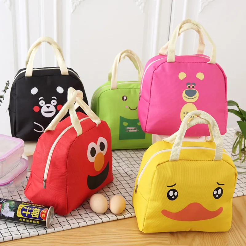 Cartoon Canvas Lunch font b Bags b font Portable Insulated Thermal font b Cooler b font