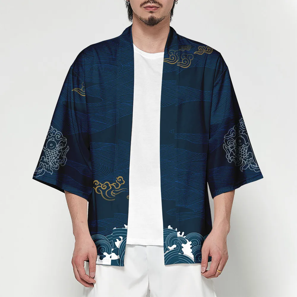 Японское кимоно Haori Yukata 3D печать Косплей женщин/мужчин мода лето Повседневная крутая короткий рукав