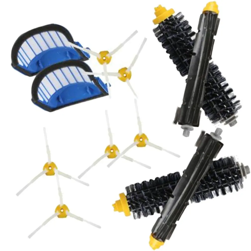 Aerovac Filter Main Brush Kit Side Brush6 For Irobot Roomba 600 Series 620/ 630/ 650 Of 660 Replacement