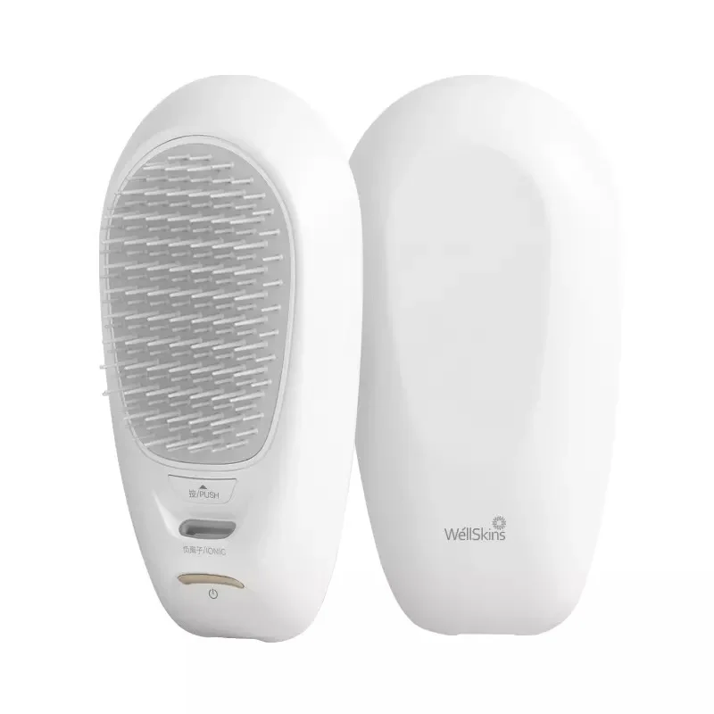 Белый Xiaomi Wellskins отрицательный расческа-ионизатор портативный расческа для волос USB перезаряжаемая красота анион уход за волосами Массаж головы Антистатическая расческа - Цвет: Белый