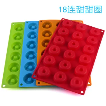 

Silicone Cake Mold 18 Even Donuts for Making Mould Multi-Coupling Cake Bakery Roundness Model Creative Tool DIY