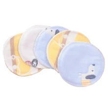 6PCS Breast Pad Cotton Reusable Waterproof Absorbent Maternity Nursing Pads Cartoon Soft Breathable Breastfeeding Postpartum Pad