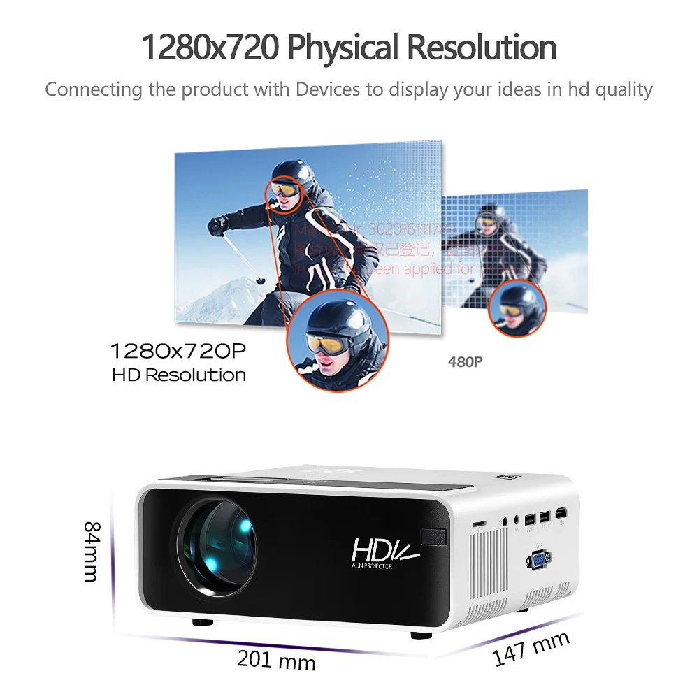 AUN мини-проектор D60S, 1280x720 P, Android wifi Bluetooth, светодиодный проектор для домашнего кинотеатра 1080 P, 3D видео проектор, дополнительно D60
