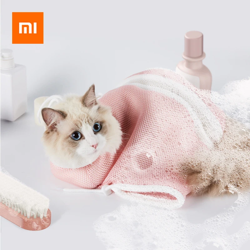 

Xiaomi Mesh Pet Grooming Bath Bag Adjustable Washing Bag For Cat Dog Bathing Nail Trimming Injecting Anti Scratch Bite Restraint