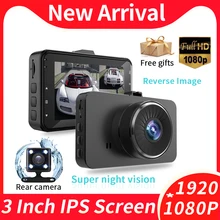 

Dashcam 3 Inch IPS Screen 1080P FHD DVR Car Driving Recorder 170° Wide Angle Night Vision Dual Lens Auto Registrator Camcorder