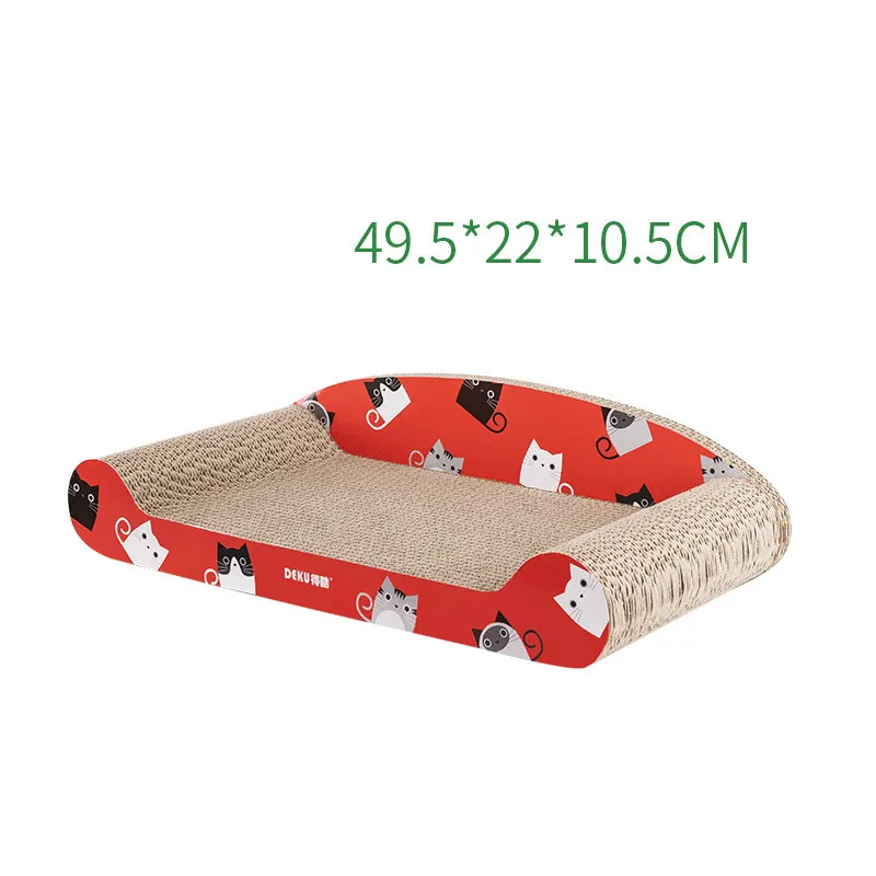 Cat Grinding Toys Cat Scratch Backrest Medium Sofa Corrugated Paper Cat Scratch Board Pet Supplies Gatos Katten Speelgoed - Цвет: Красный