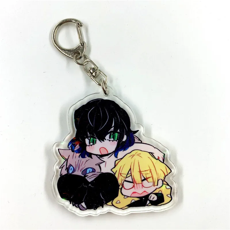 Аниме брелок демон убийца: Kimetsu без Yaiba Chibi брелок мультфильм акриловые подвески аксессуары Подарки для вентиляторов - Цвет: U