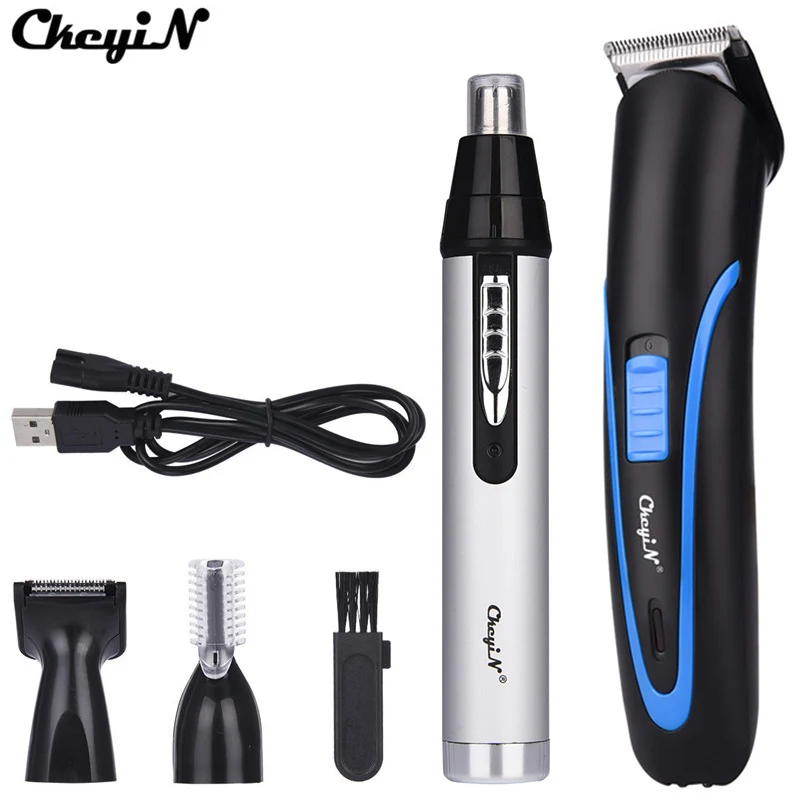 Rechargeable Barber Hair Trimmer Beard Clipper Men Haircut Nose Ear Hair Remover Eyebrow Trimmer Men Hair Cutter Machine