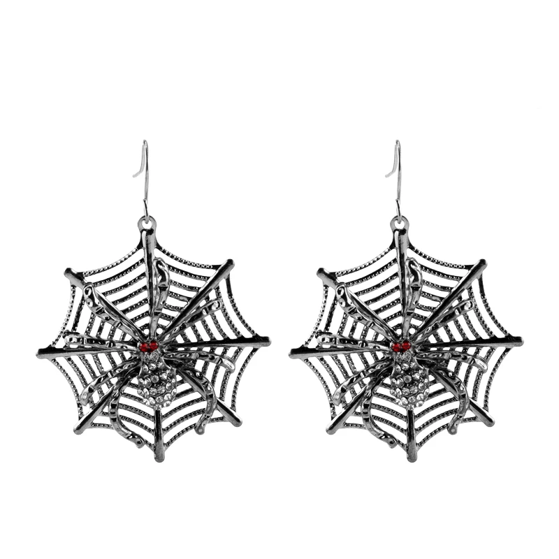 Модные серьги для Хэллоуина большие круглые полые паутины серьги-подвески в форме капли фестиваль подвеска-амулет для вечеринки подарок для девочек ювелирные изделия-15