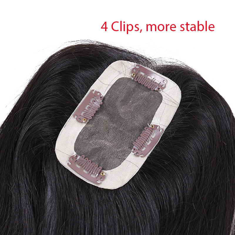 Toupee волосы для женщин бразильские Remy 100% человеческие Клип Ins 2 5x4 дюймов 1 шт.
