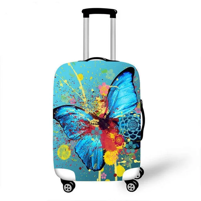 18-32 Inch Beautiful Butterfly Travel Luggage Thick Protective Covers Women Cute Bagages Girls Elastic Anti-Dust Suitcase - Цвет: as pictures