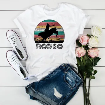 

Women Cowboy Ride Horse Cute Fashion Print Clothes Ladies Womens T-Shirt Graphic Tops Clothes Female Tumblr T Shirt T-shirts