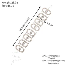 YFJEWE, золотые, серебряные стразы, Большой браслет, ювелирные изделия для женщин, хип-хоп, Кристальный браслет, B266