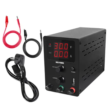 

Switching Regulated Lab Power Supply Adjustable 30V 10A USB Voltage Regulator Stabilizer Switching Bench Power Source With Tips